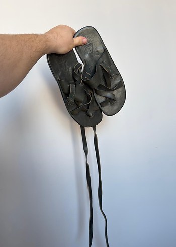 Deri erkek sandalet - Görsel 2