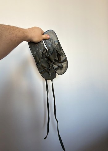 Deri erkek sandalet - Görsel 3