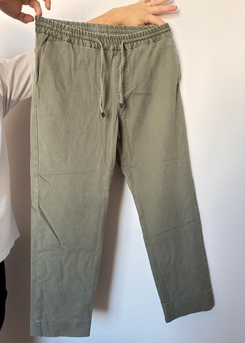 Erkek Keten Rahat Kesim Midi Pantolon - Görsel 2