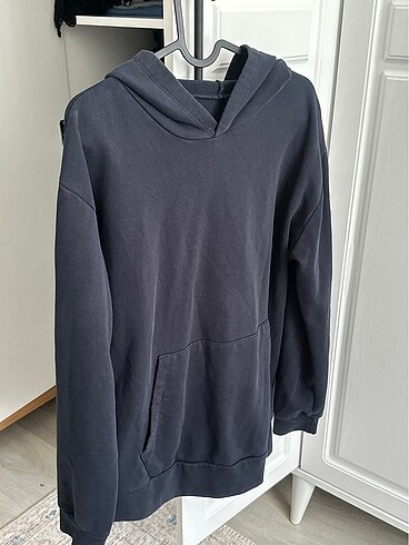 Lacivert kapüşonlu sweatshirt