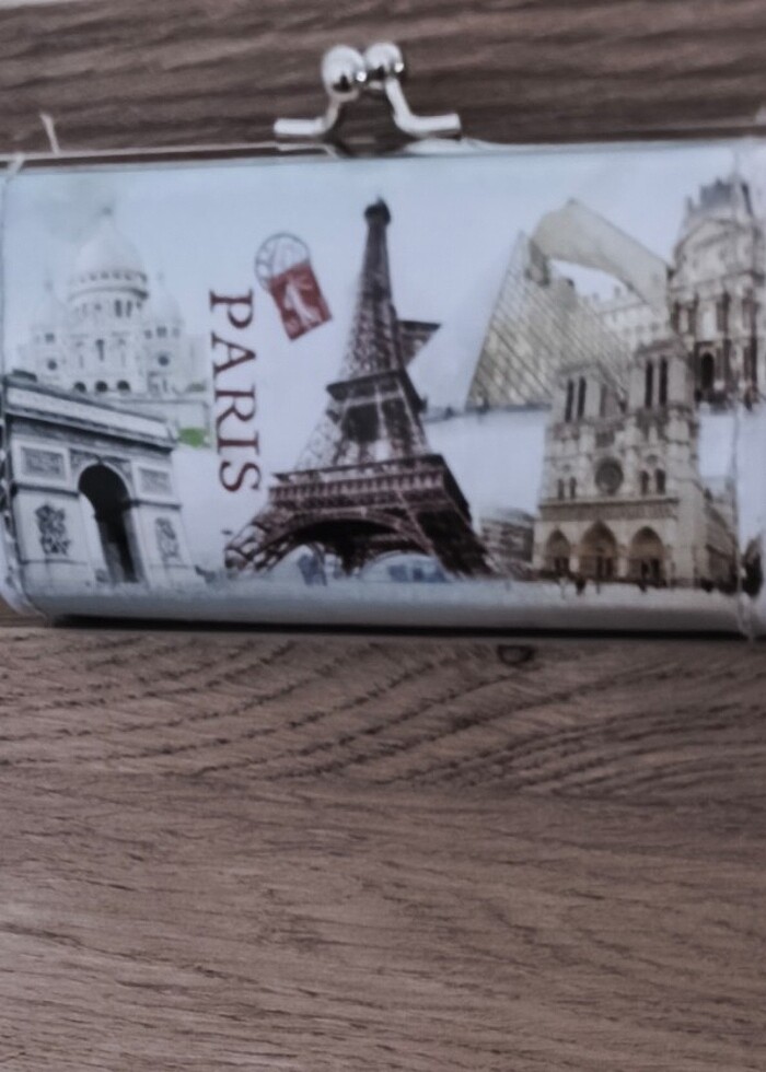 Hediyelik Paris temalı bozuk para cüzdanı - Görsel 3