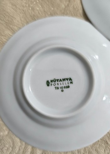 Beyaz Çiçek Desenli 6'lı çay Tabak Seti - Görsel 4