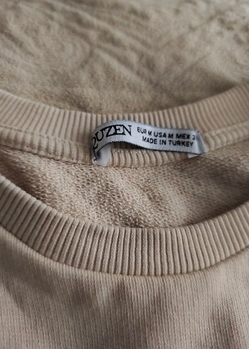 Bej uzun Kollu Kadın Sweatshirt - Görsel 3