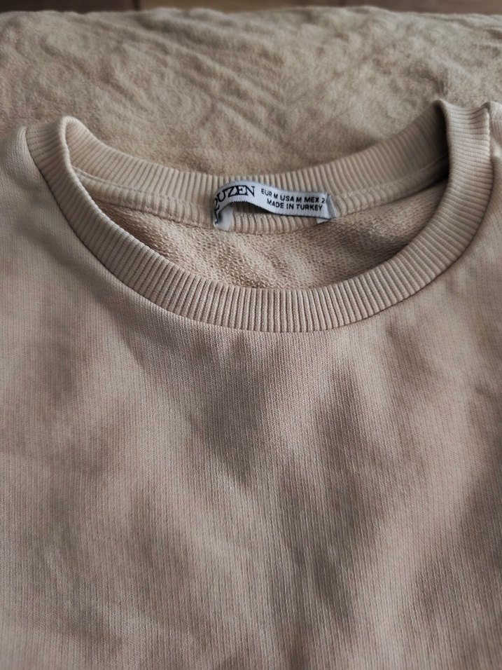 Bej uzun Kollu Kadın Sweatshirt - Görsel 4