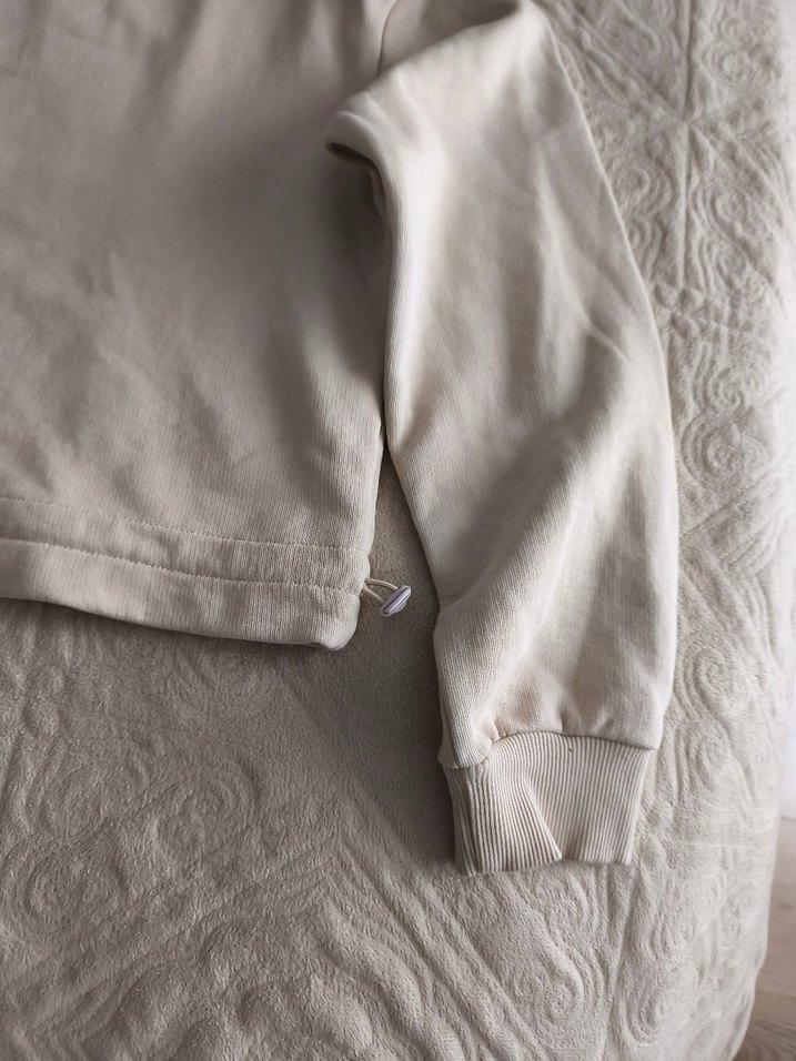 Bej uzun Kollu Kadın Sweatshirt - Görsel 2