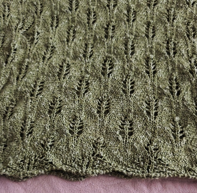 Bohem Yeşil Örgü crop Kadın Kazak - Görsel 3