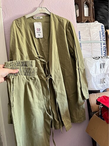 Keten kimono takım