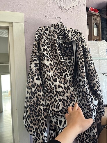 m Beden Leopar eşofman takımı