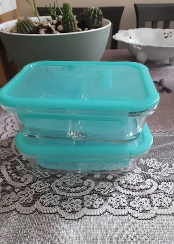 Turkuaz Cam Saklama Kabı Seti