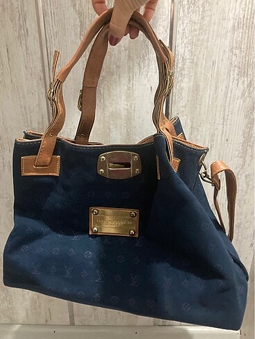 Lacivert Orta Boy Çanta - Görsel 4