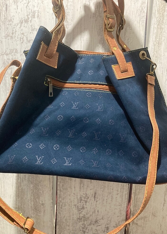 Lacivert Orta Boy Çanta - Görsel 5