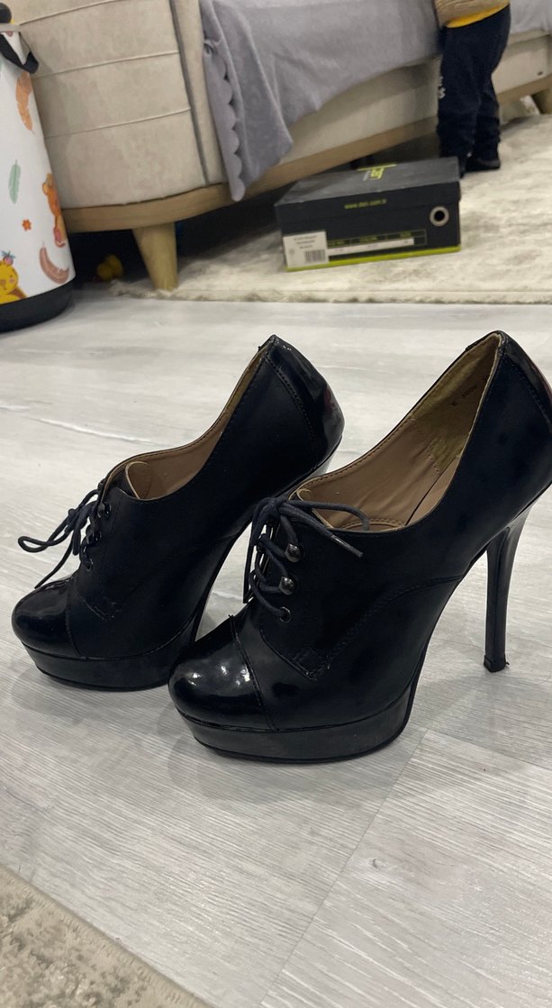 Kadın Siyah Platform Topuklu Goth Ayakkabı - Görsel 4