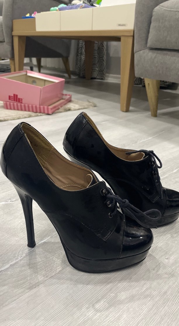 Kadın Siyah Platform Topuklu Goth Ayakkabı - Görsel 2