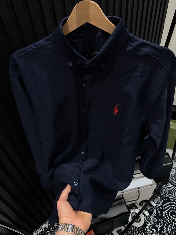RL Polo Premium Kalite Lacivert Gömlek - Görsel 2