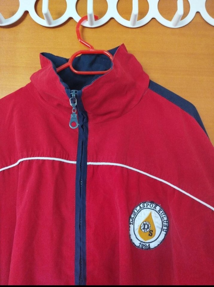 Kırmızı Fermuarlı Erkek eşofman üstü - Görsel 2