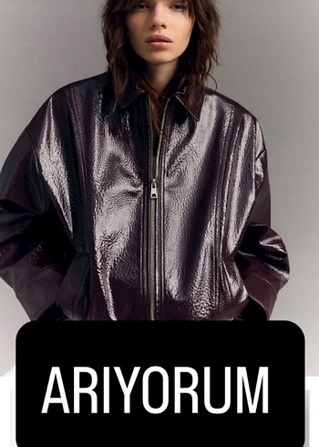 Vinil Parlak Deri Kadın Ceket bershka