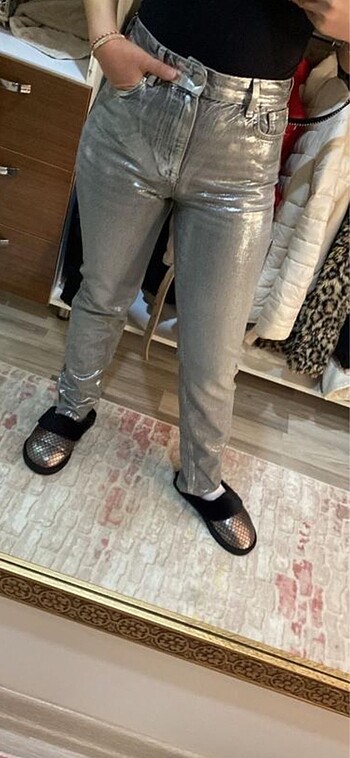 Zara metalik jean