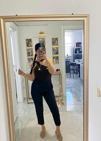 Siyah kumaş pantolon - Görsel 2