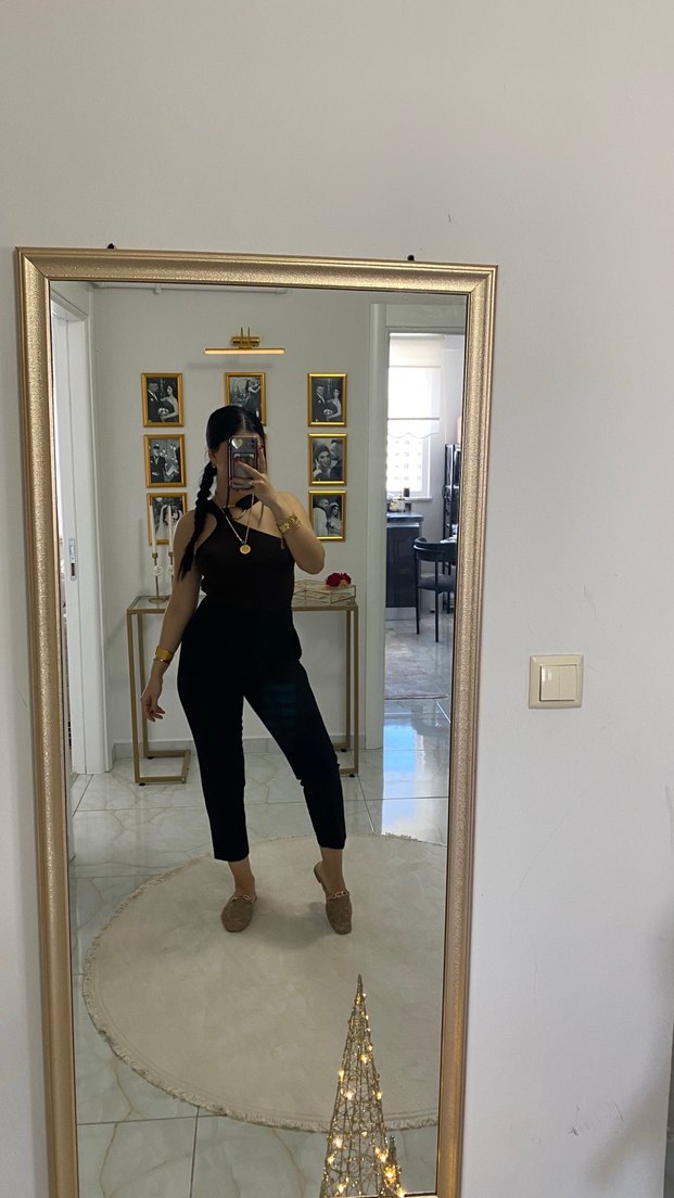 Siyah kumaş pantolon - Görsel 3