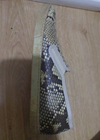 Yılan Desenli Kadın Espadril Loafer Babet - Görsel 4