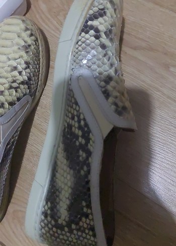 Yılan Desenli Kadın Espadril Loafer Babet - Görsel 3