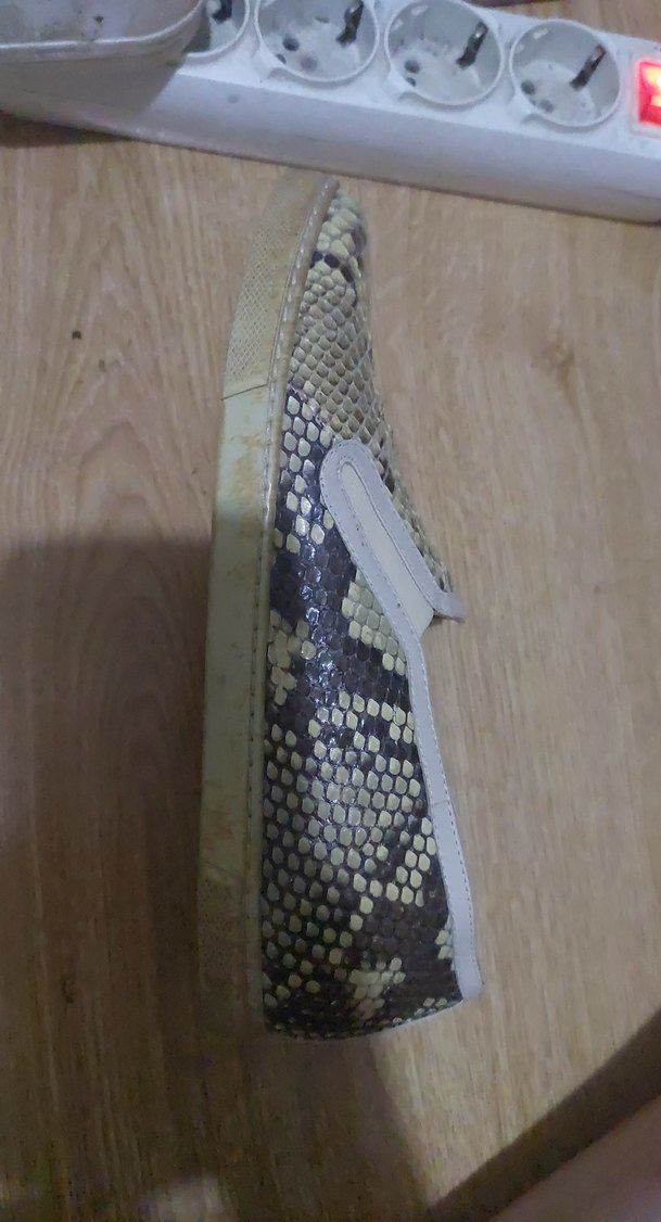 Yılan Desenli Kadın Espadril Loafer Babet - Görsel 4