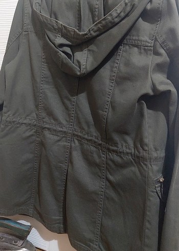 Rüzgarlık ince parka yeşil defacto - Görsel 4