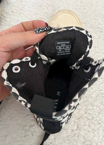 Kadın Kareli Platform Topuklu Spor Ayakkabı - Görsel 6