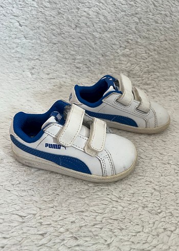 Beyaz Puma Erkek Çocuk Spor Ayakkabı Velcro - Görsel 3