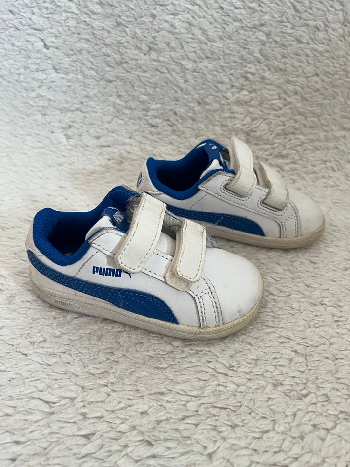 Beyaz Puma Erkek Çocuk Spor Ayakkabı Velcro - Görsel 3