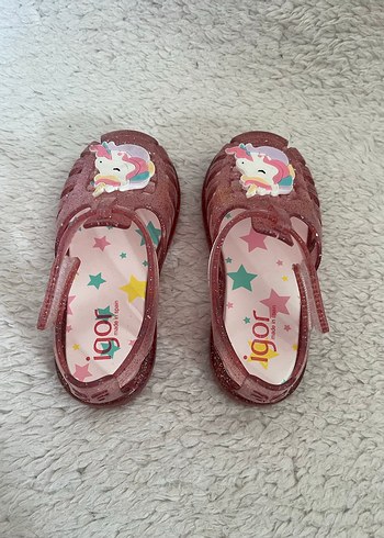 Kızlar için Pembe Unicornlu Kemerli Terlik - Görsel 4