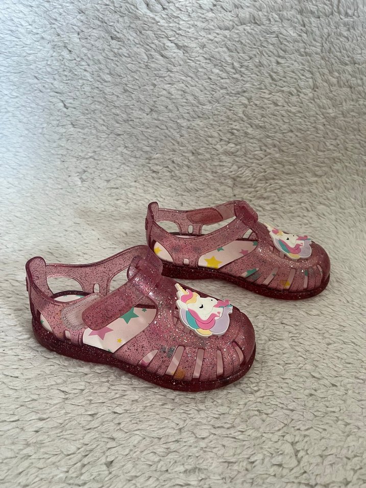 Kızlar için Pembe Unicornlu Kemerli Terlik - Görsel 3