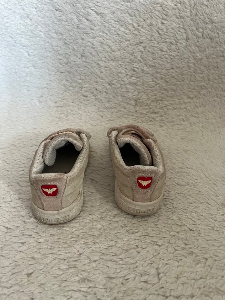 Kız Çocuk Gri Süet Spor Ayakkabı Velcro - Görsel 4