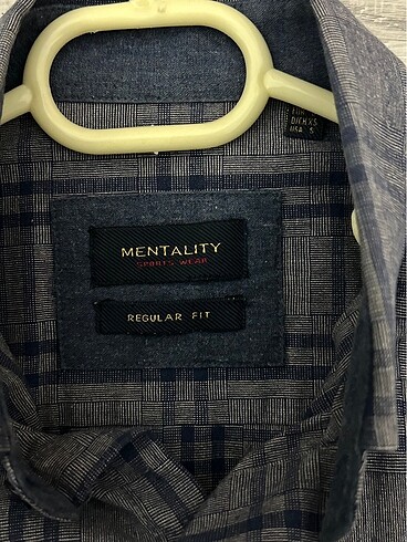 s/m Beden mavi Renk Mentality Çizgili Erkek Gömleği