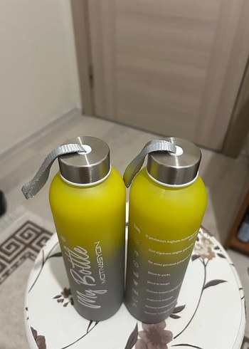 My Bottle Motivasyonlu Su Şişesi Gri-Khaki - Görsel 4