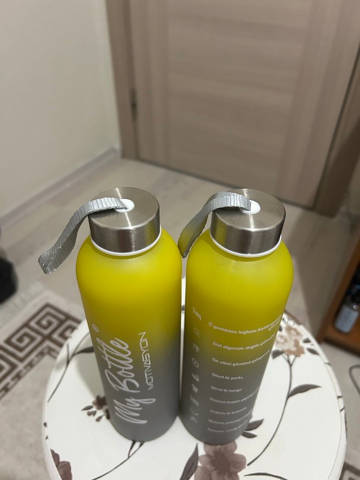 My Bottle Motivasyonlu Su Şişesi Gri-Khaki - Görsel 4