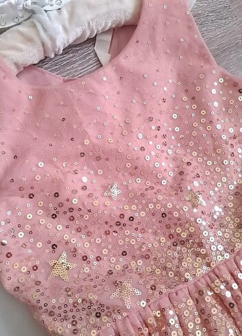 10 Yaş Beden pembe Renk H&M kız çocuk abiye elbise