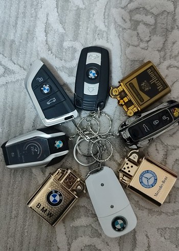 Gri Erkek Anahtarlık ve çakmak - Görsel 2