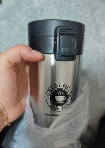 Gri Paslanmaz Çelik Termos Bardak - Görsel 2