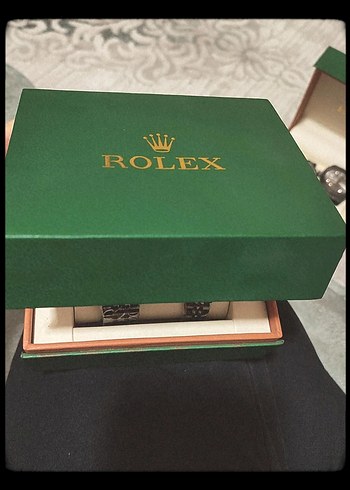 Klasik Yeşil Rolex çift Saatleri - Görsel 5