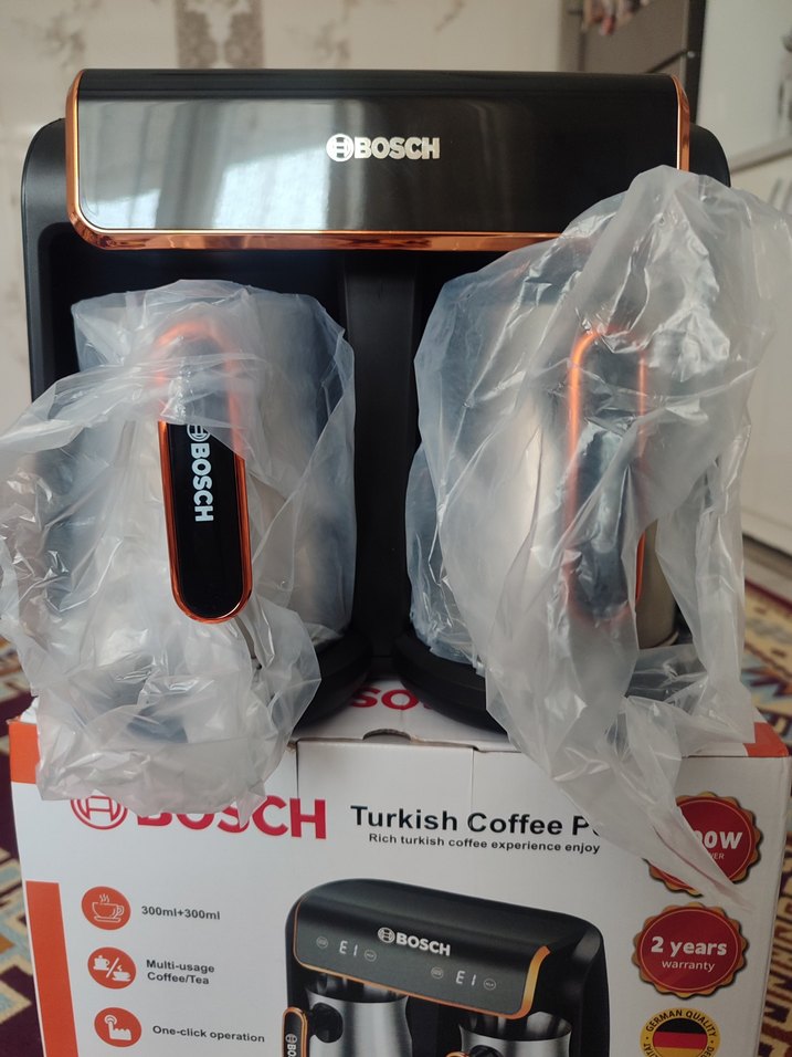 Bosch Siyah Gri 2 Hazneli Türk Kahvesi Makinesi B-202 - Görsel 2