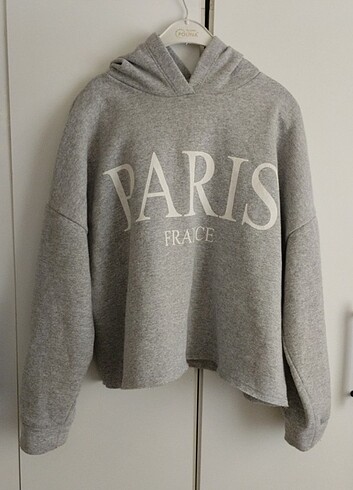 Mango Kapüşonlu crop sweatshirt