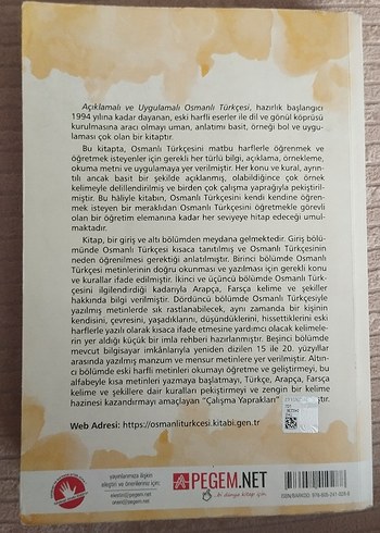 Açıklamalı ve Uygulamalı Osmanlı Türkçesi Kitabı