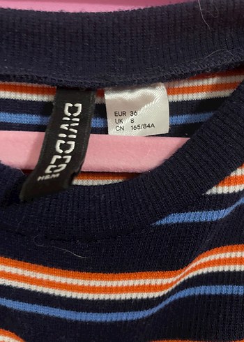 36 Beden H&M Çizgili Midi Kadın Elbise