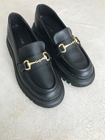 Deichmann loafer 37 numara siyah ayakkabı
