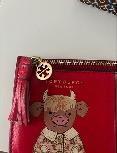 Beden Tory burch kırmızı deri cüzdan