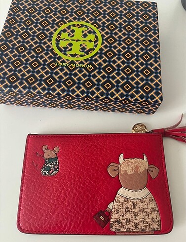 Tory Burch Tory burch kırmızı deri cüzdan