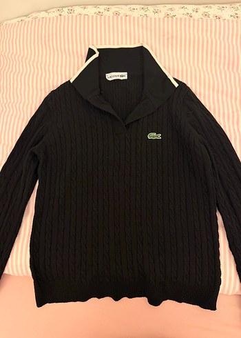 Lacoste Siyah Fitilli Triko Kazak