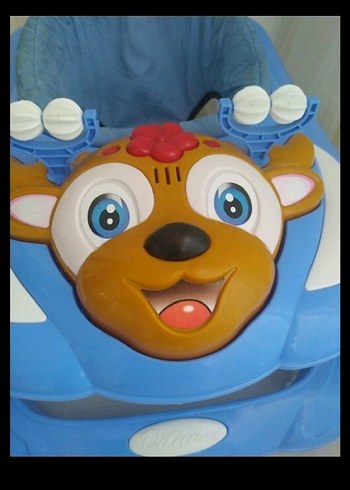 Renkli Mavi Bebek Yürüteci - Görsel 2