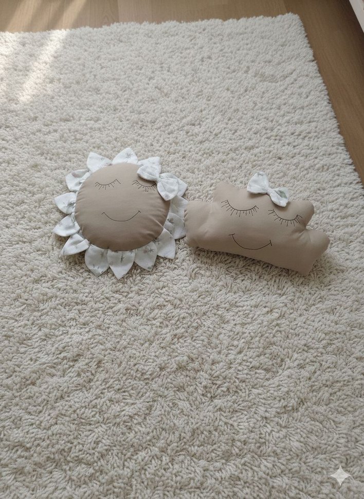 Pastel Kahverengi Bebek Oyun Yatağı ve Yastıkları - Görsel 4